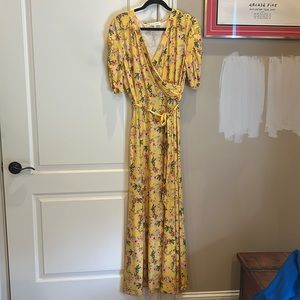 Yellow Floral Maxi Dress